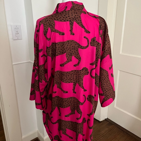 Emerson Fry fete kimono pink yarrow cheetah XS/S - Picture 4 of 8